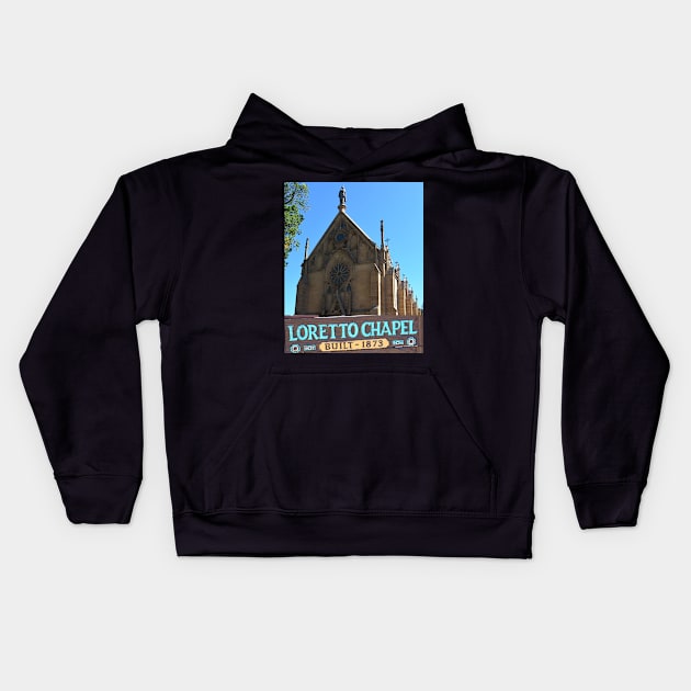 Loretto Chapel 1873 Santa Fe New Mexico Kids Hoodie by dltphoto